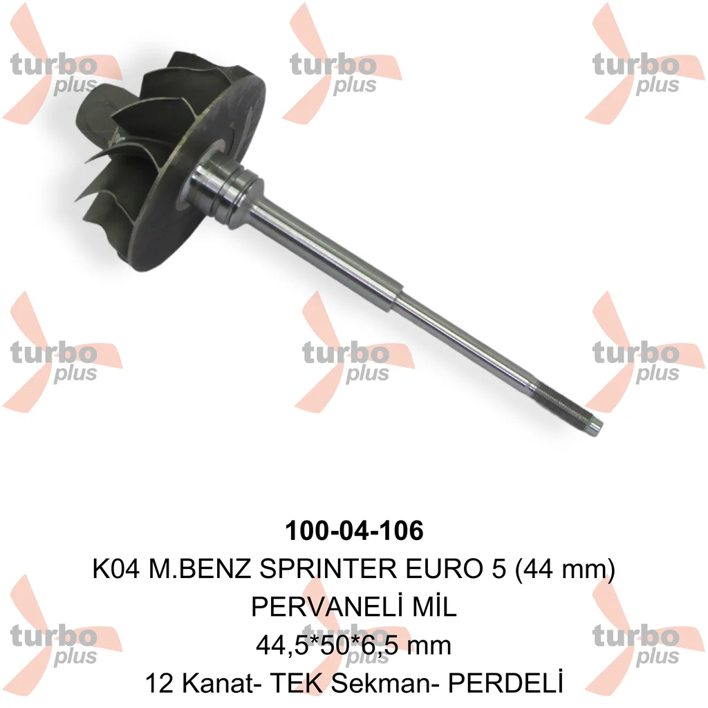 Turbo Plus | K04 M.BENZ SPRINTER EURO 5 (44 mm) PERVANELİ MİL