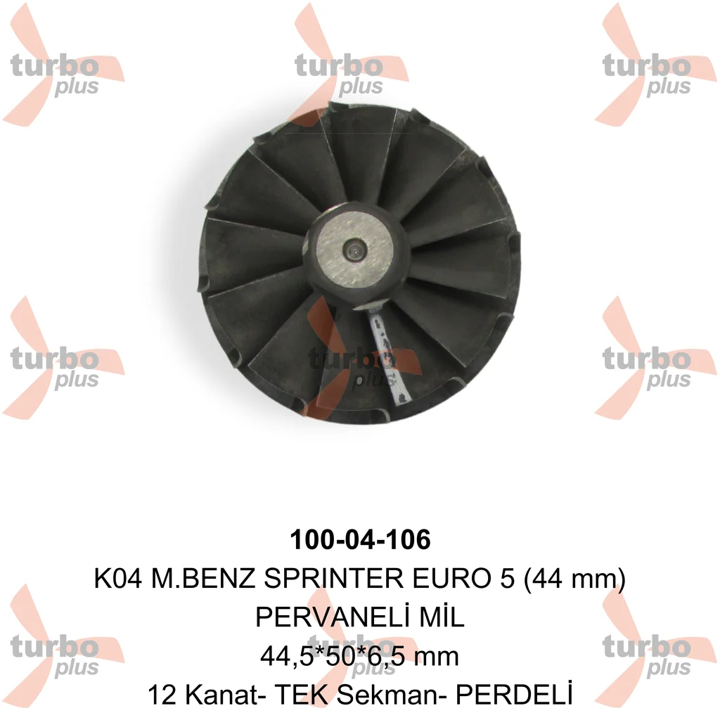 Turbo Plus | K04 M.BENZ SPRINTER EURO 5 (44 mm) PERVANELİ MİL