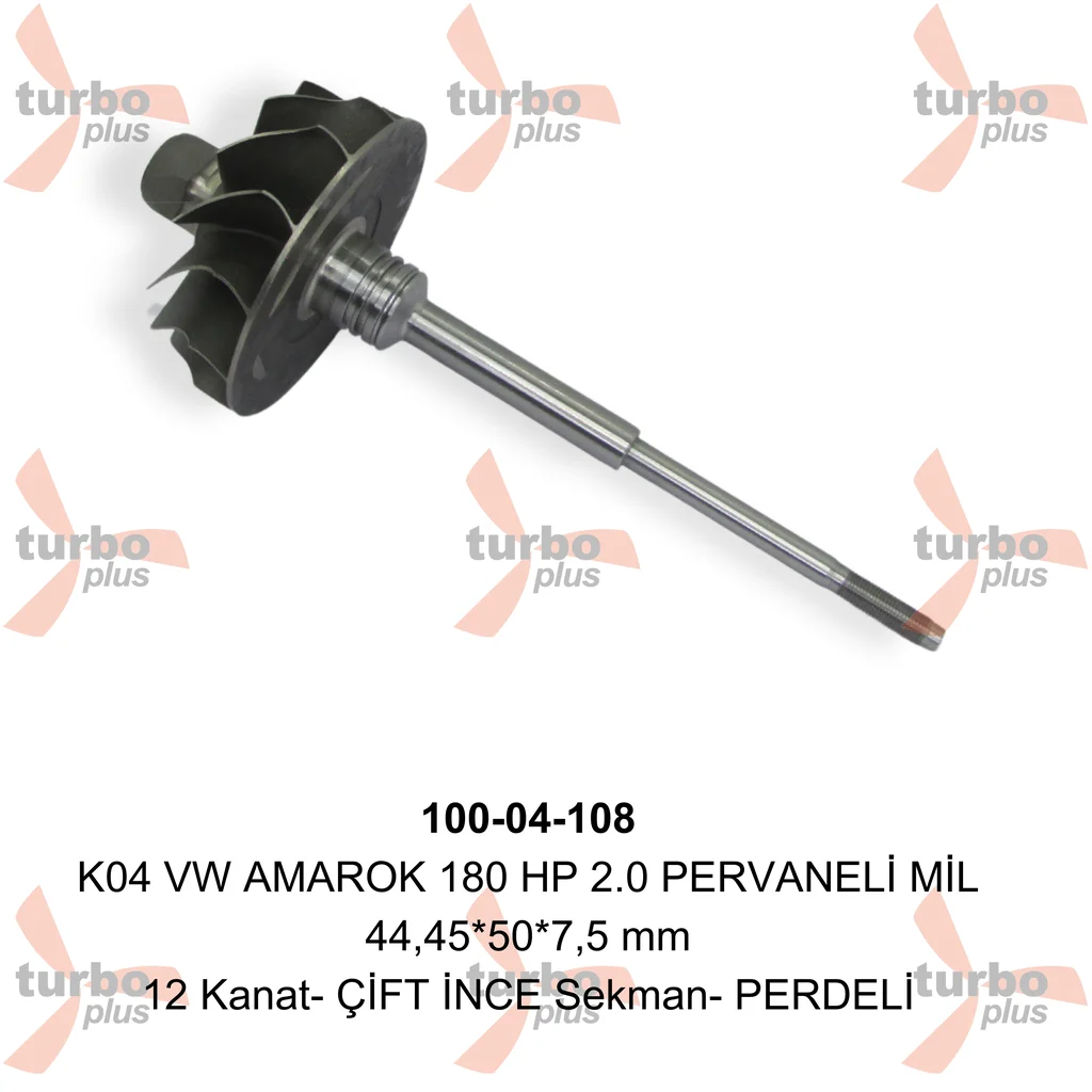 Turbo Plus | K04 VW AMAROK 180 HP 2.0 PERVANELİ MİL