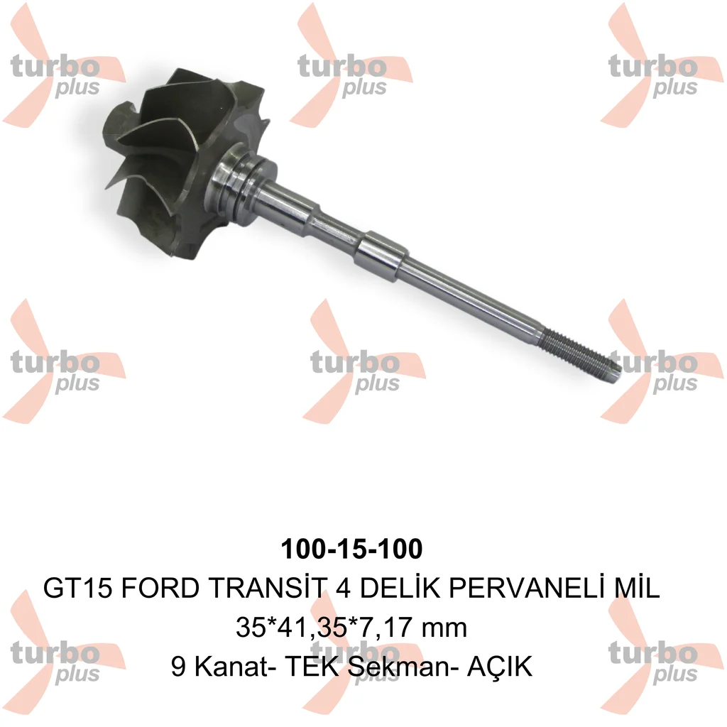Turbo Plus | GT15 FORD TRANSİT 4 DELİK PERVANELİ MİL