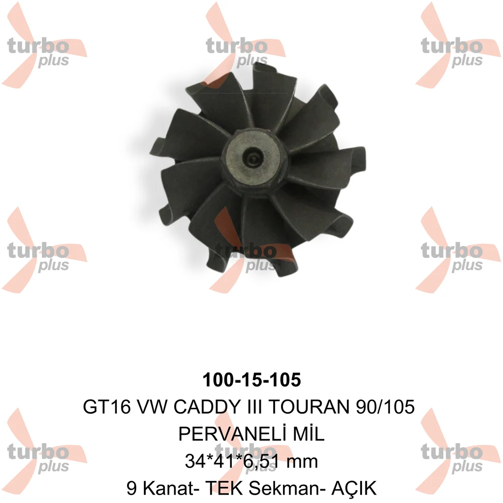Turbo Plus | GT16 VW CADDY III TOURAN 90/105 PERVANELİ MİL