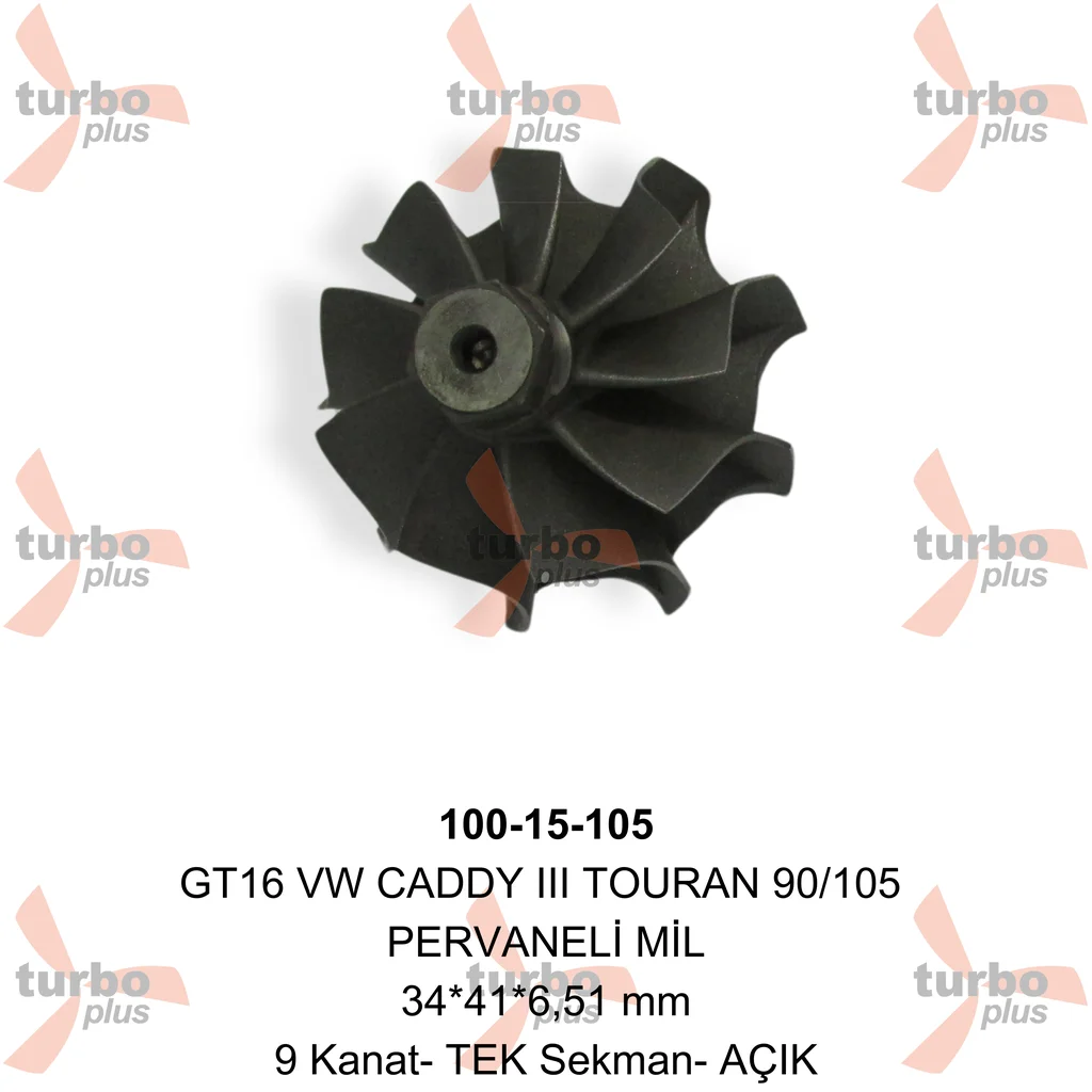 Turbo Plus | GT16 VW CADDY III TOURAN 90/105 PERVANELİ MİL