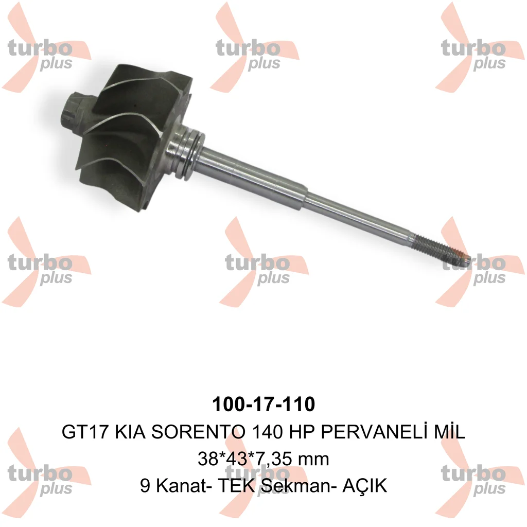 Turbo Plus | GT17 KIA SORENTO 140 HP PERVANELİ MİL
