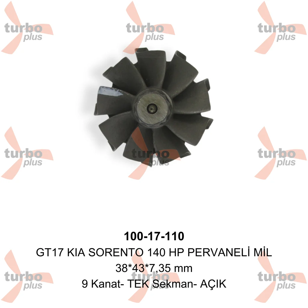 Turbo Plus | GT17 KIA SORENTO 140 HP PERVANELİ MİL