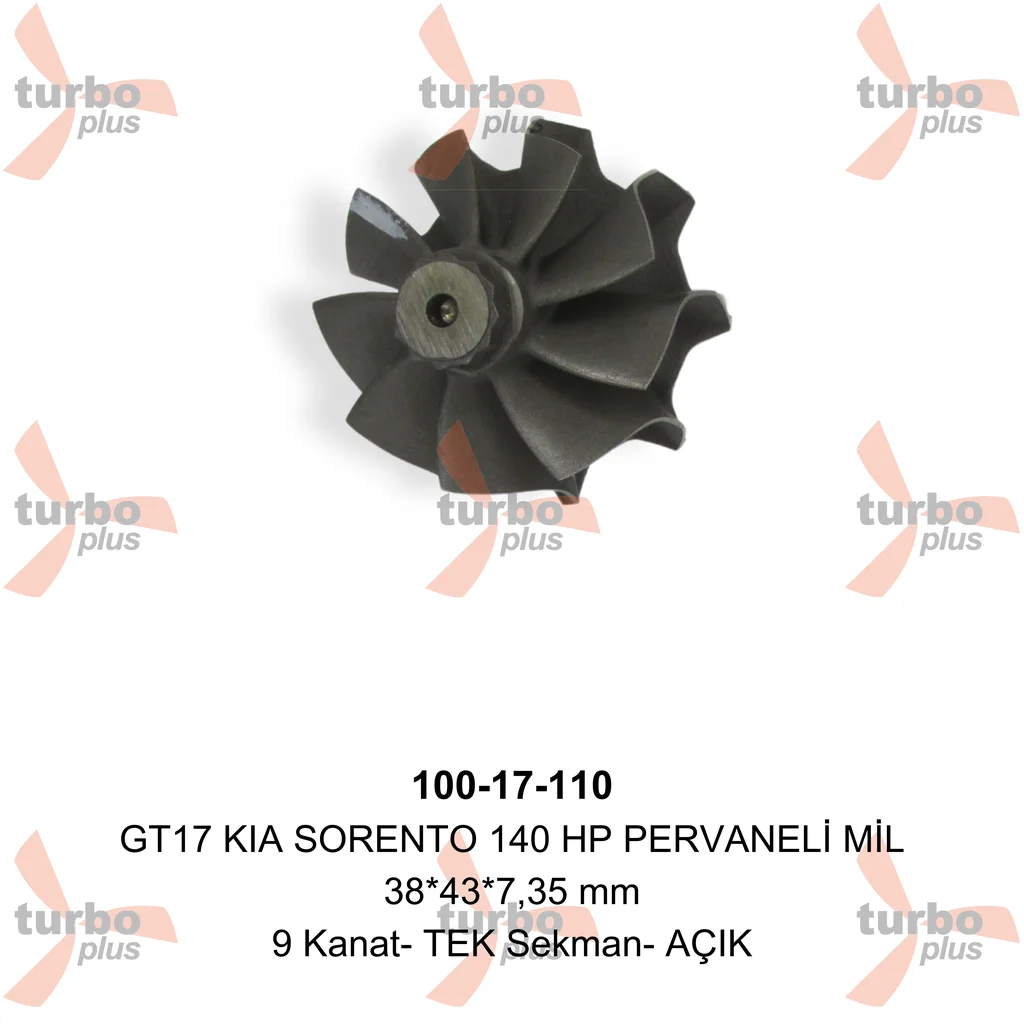 Turbo Plus | GT17 KIA SORENTO 140 HP PERVANELİ MİL