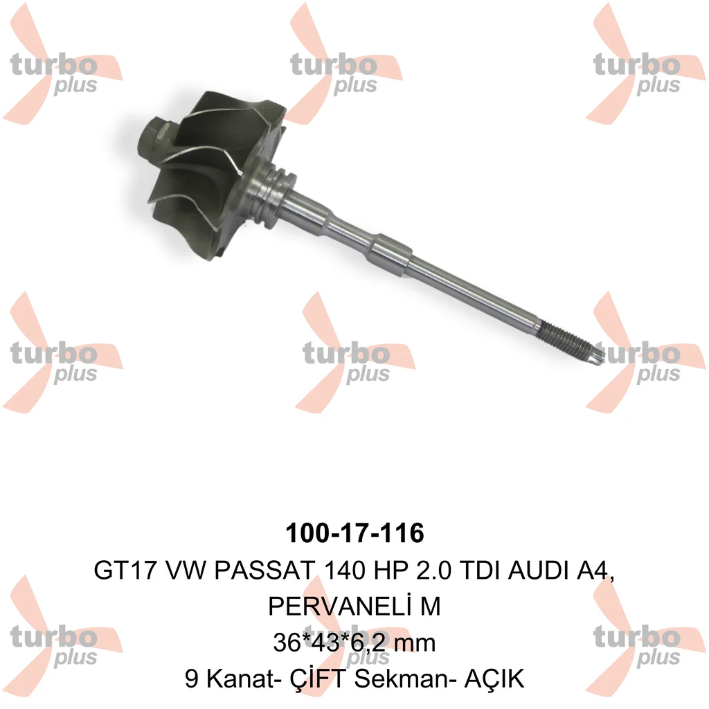 Turbo Plus | GT17 VW PASSAT 140 HP 2.0 TDI AUDI A4, PERVANELİ M