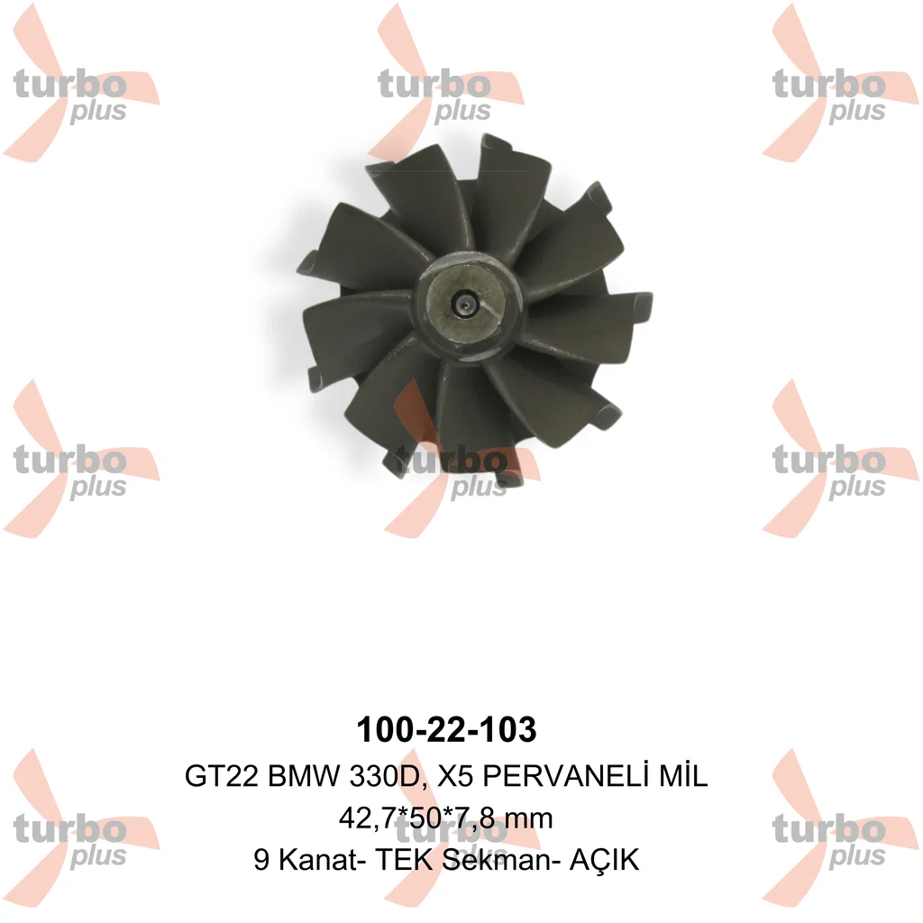 Turbo Plus | GT22 BMW 330D, X5 PERVANELİ MİL