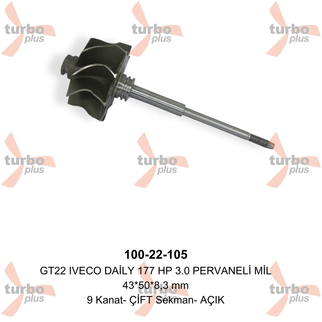 Turbo Plus | GT22 IVECO DAİLY 177 HP 3.0 PERVANELİ MİL