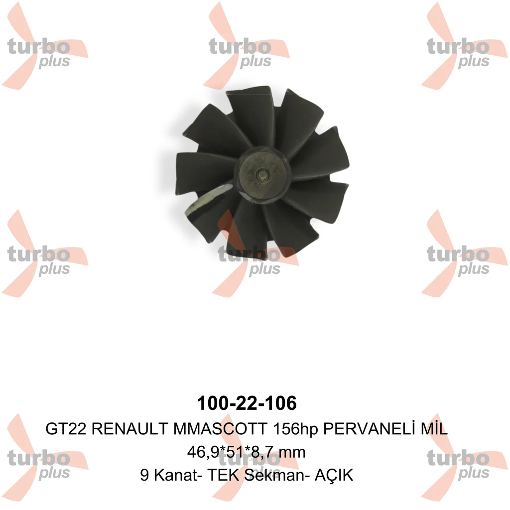 Turbo Plus | GT22 RENAULT MMASCOTT 156hp PERVANELİ MİL