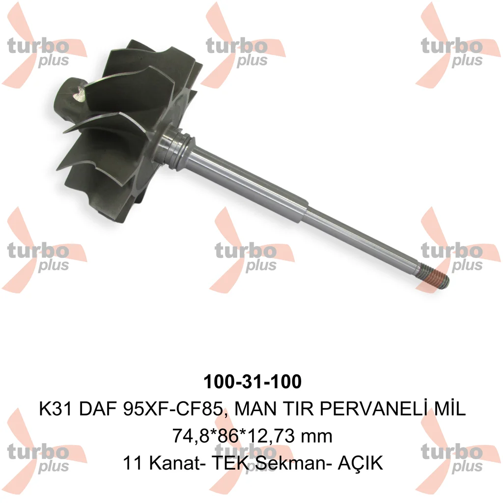 Turbo Plus | K31 DAF 95XF-CF85, MAN TIR PERVANELİ MİL