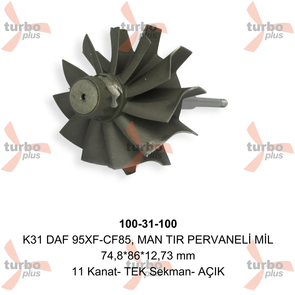 Turbo Plus | K31 DAF 95XF-CF85, MAN TIR PERVANELİ MİL