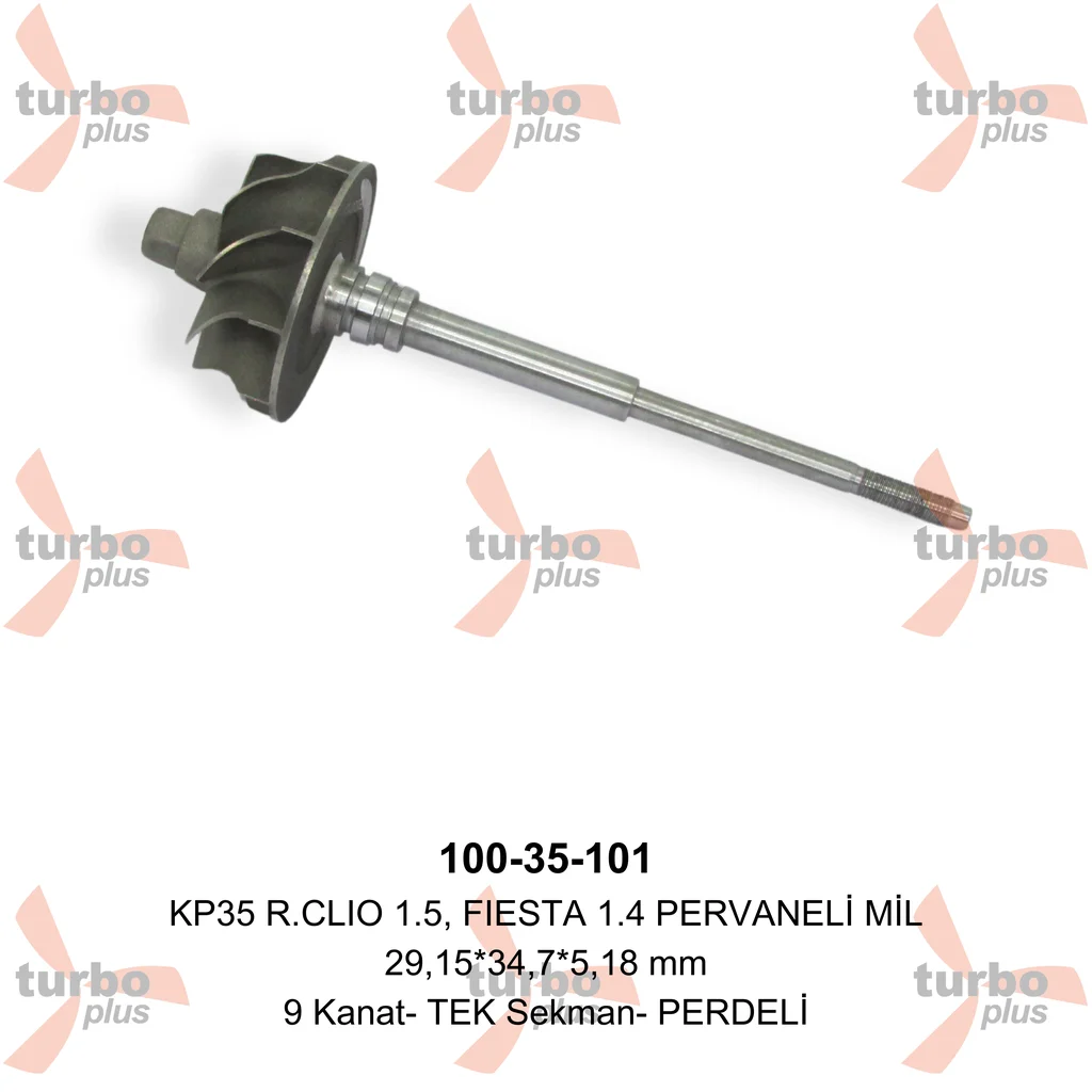 Turbo Plus | KP35 R.CLIO 1.5, FIESTA 1.4 PERVANELİ MİL