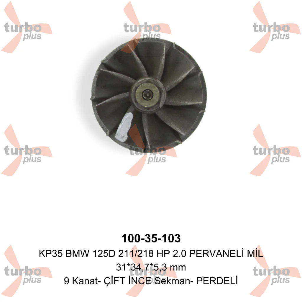 Turbo Plus | KP35 BMW 125D 211/218 HP 2.0 PERVANELİ MİL