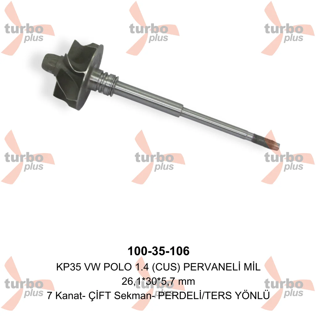 Turbo Plus | KP35 VW POLO 1.4 (CUS) PERVANELİ MİL