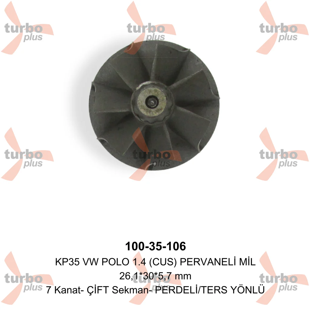 Turbo Plus | KP35 VW POLO 1.4 (CUS) PERVANELİ MİL
