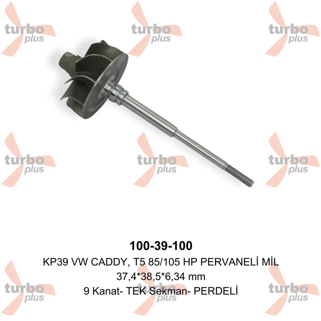 Turbo Plus | KP39 VW CADDY, T5 85/105 HP PERVANELİ MİL