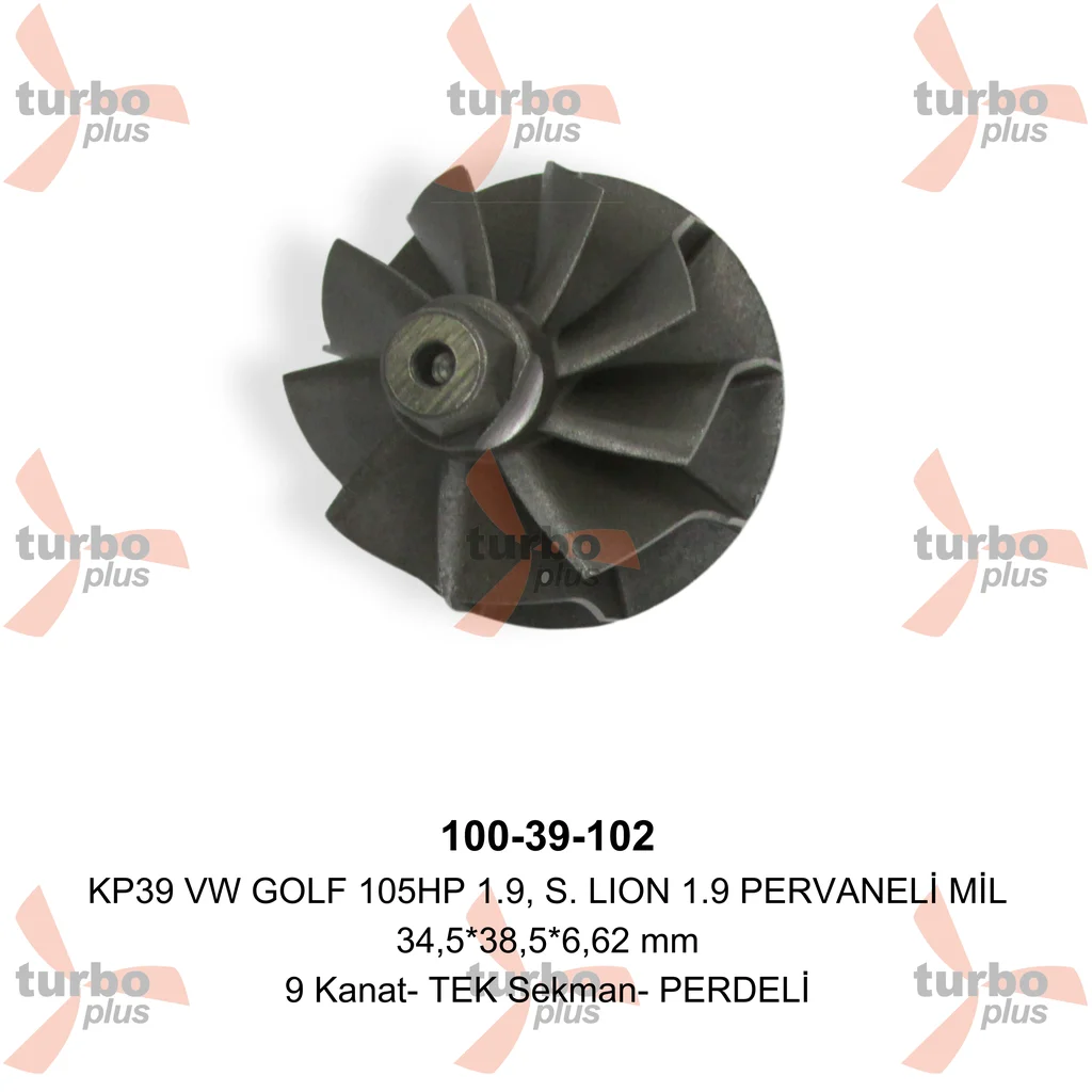 Turbo Plus | KP39 VW GOLF 105HP 1.9, S. LION 1.9 PERVANELİ MİL
