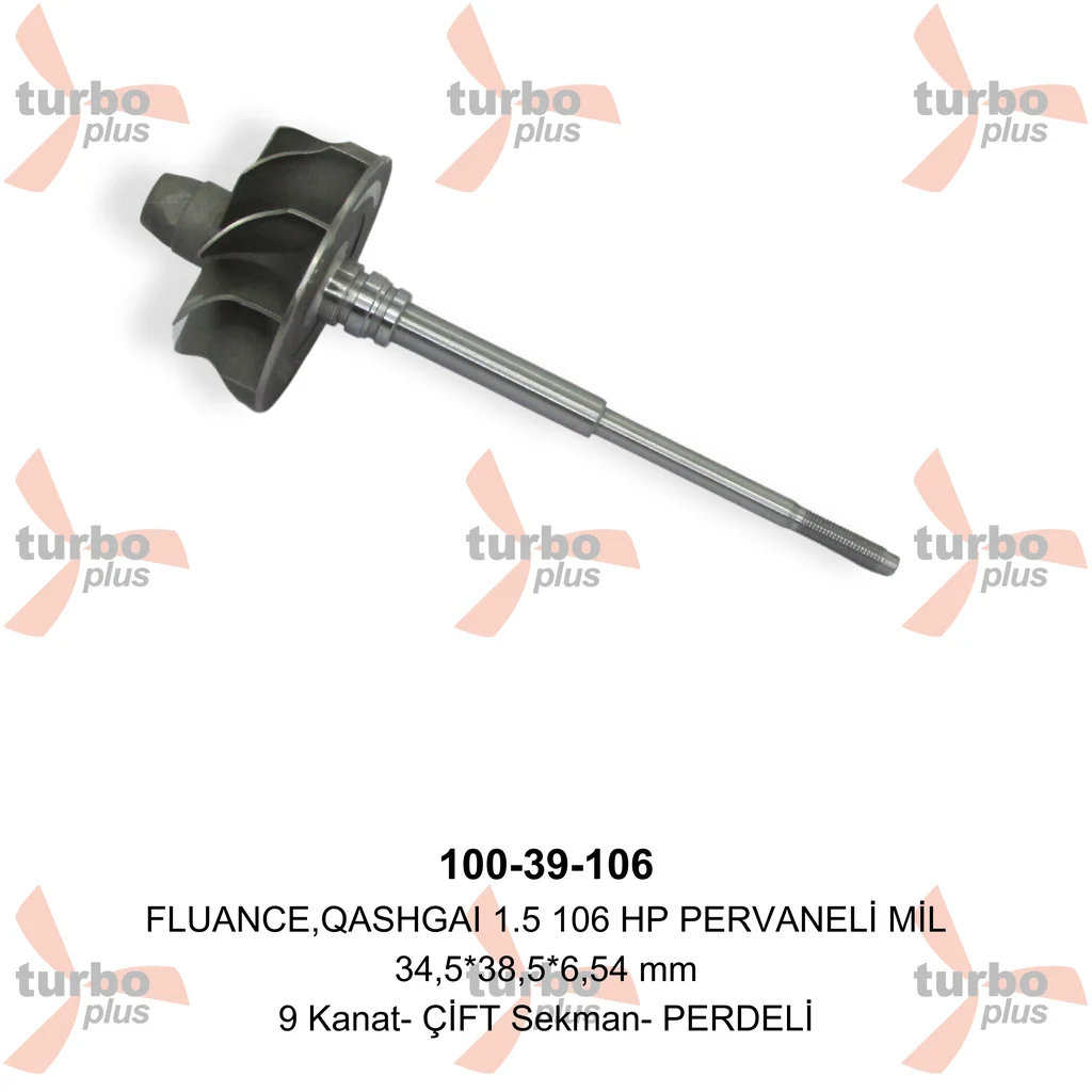 Turbo Plus | FLUANCE,QASHGAI 1.5 106 HP PERVANELİ MİL