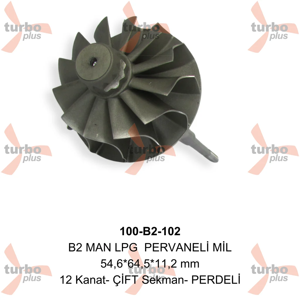 Turbo Plus | B2 MAN LPG ( ÇİFT SEGMANLI- PERDELİ) PERVANELİ MİL