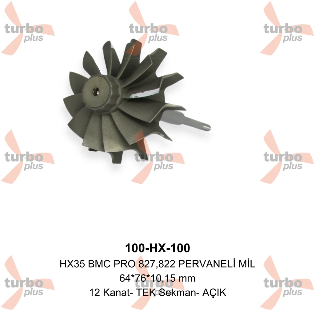 Turbo Plus | HX35 BMC PRO 827,822 PERVANELİ MİL