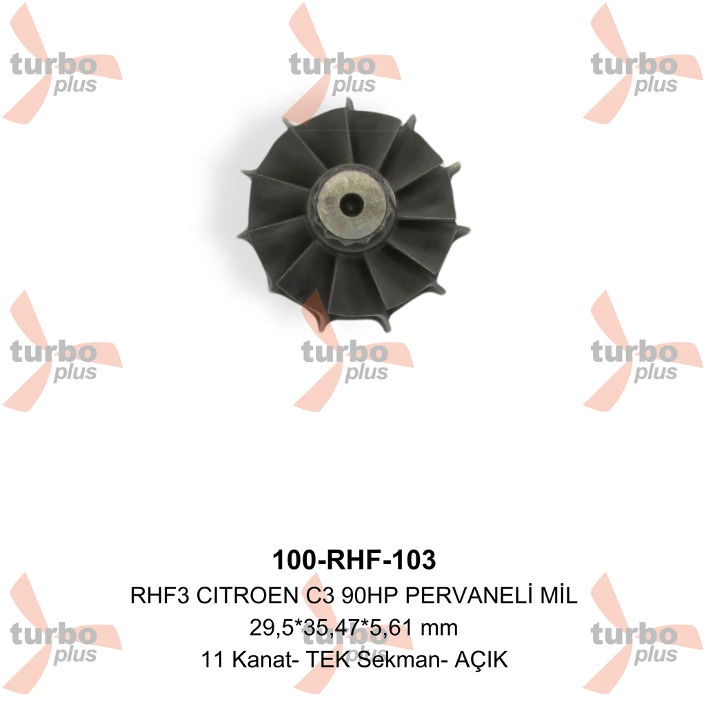 Turbo Plus | RHF3 CITROEN C3 90HP PERVANELİ MİL