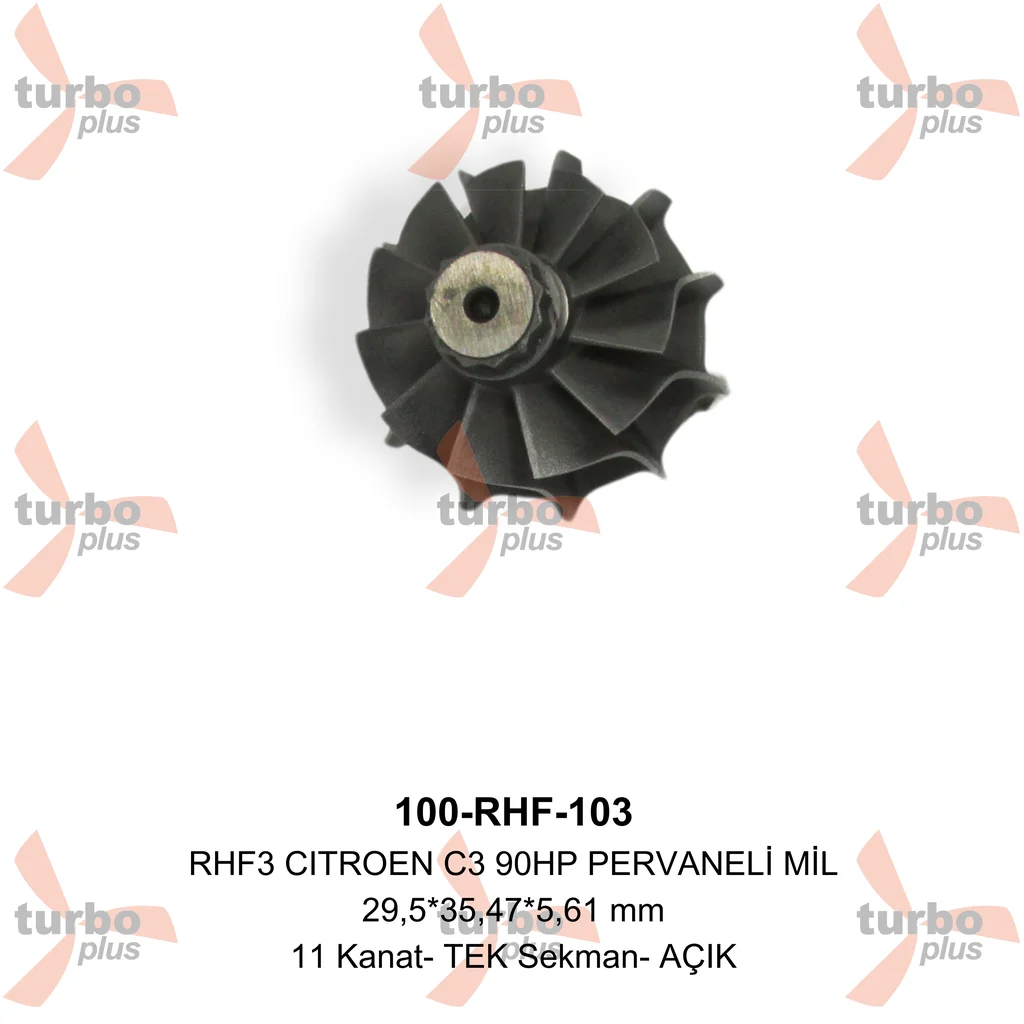 Turbo Plus | RHF3 CITROEN C3 90HP PERVANELİ MİL