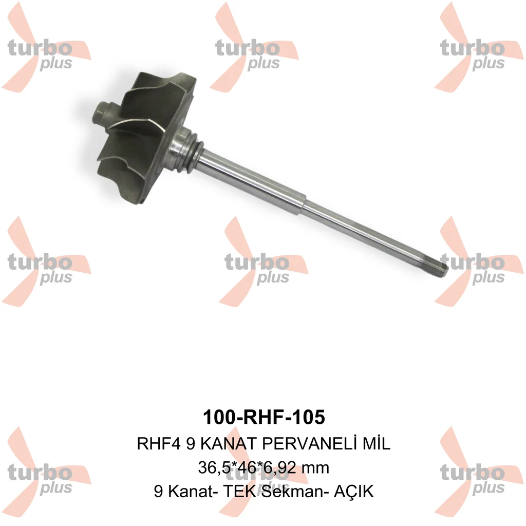Turbo Plus | RHF4 9 KANAT PERVANELİ MİL