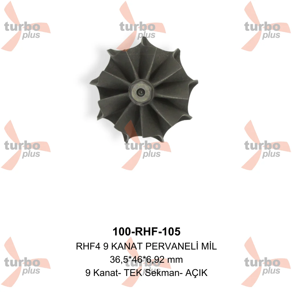 Turbo Plus | RHF4 9 KANAT PERVANELİ MİL