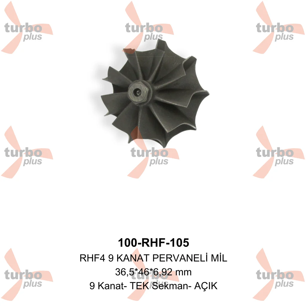 Turbo Plus | RHF4 9 KANAT PERVANELİ MİL
