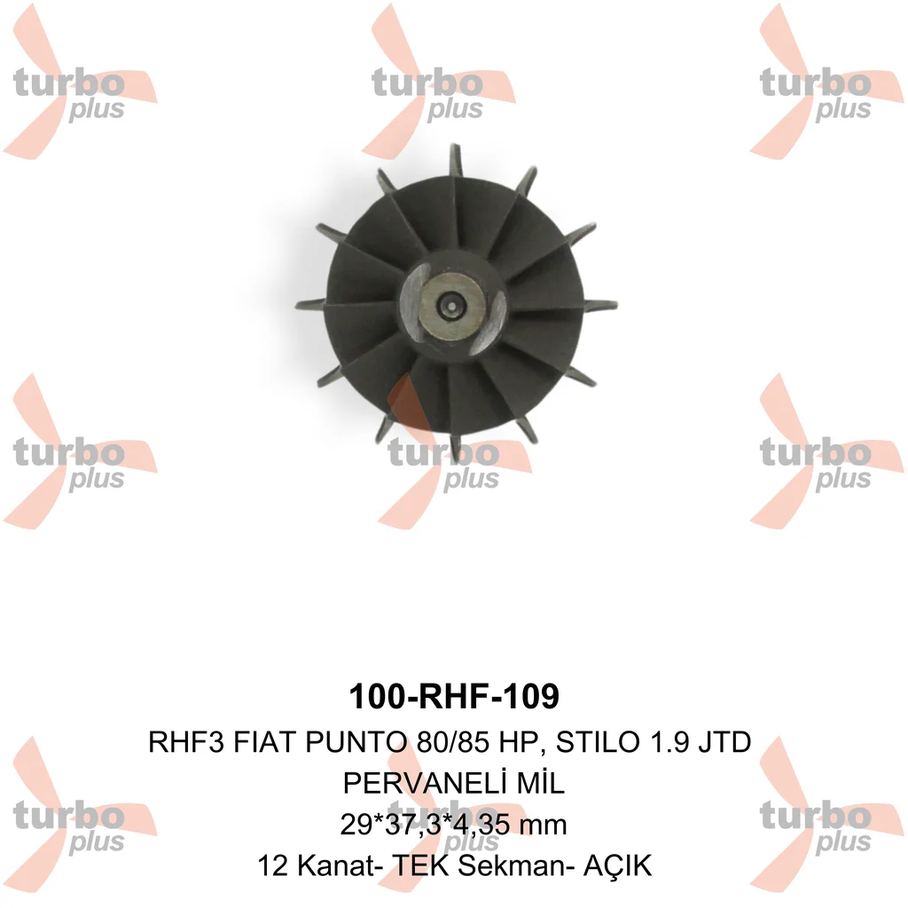 Turbo Plus | RHF3 FIAT PUNTO 80/85 HP, STILO 1.9 JTD PERVANELİ