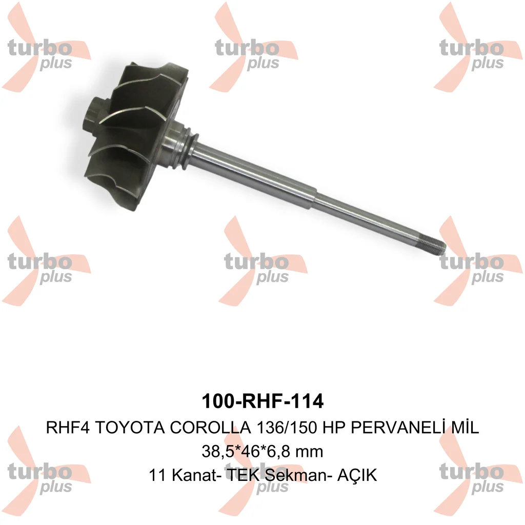 Turbo Plus | RHF4 TOYOTA COROLLA 136/150 HP PERVANELİ MİL