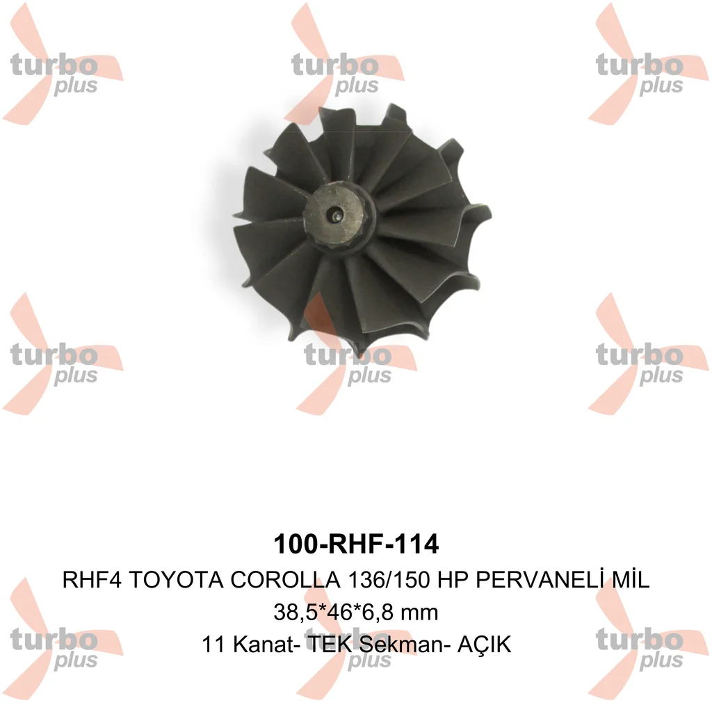 Turbo Plus | RHF4 TOYOTA COROLLA 136/150 HP PERVANELİ MİL