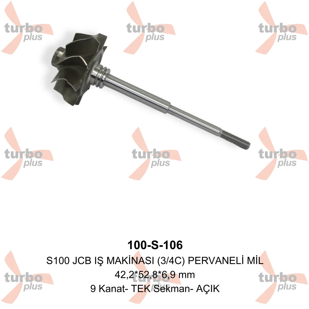 Turbo Plus | S100 JCB IŞ MAKİNASI (3/4C) PERVANELİ MİL
