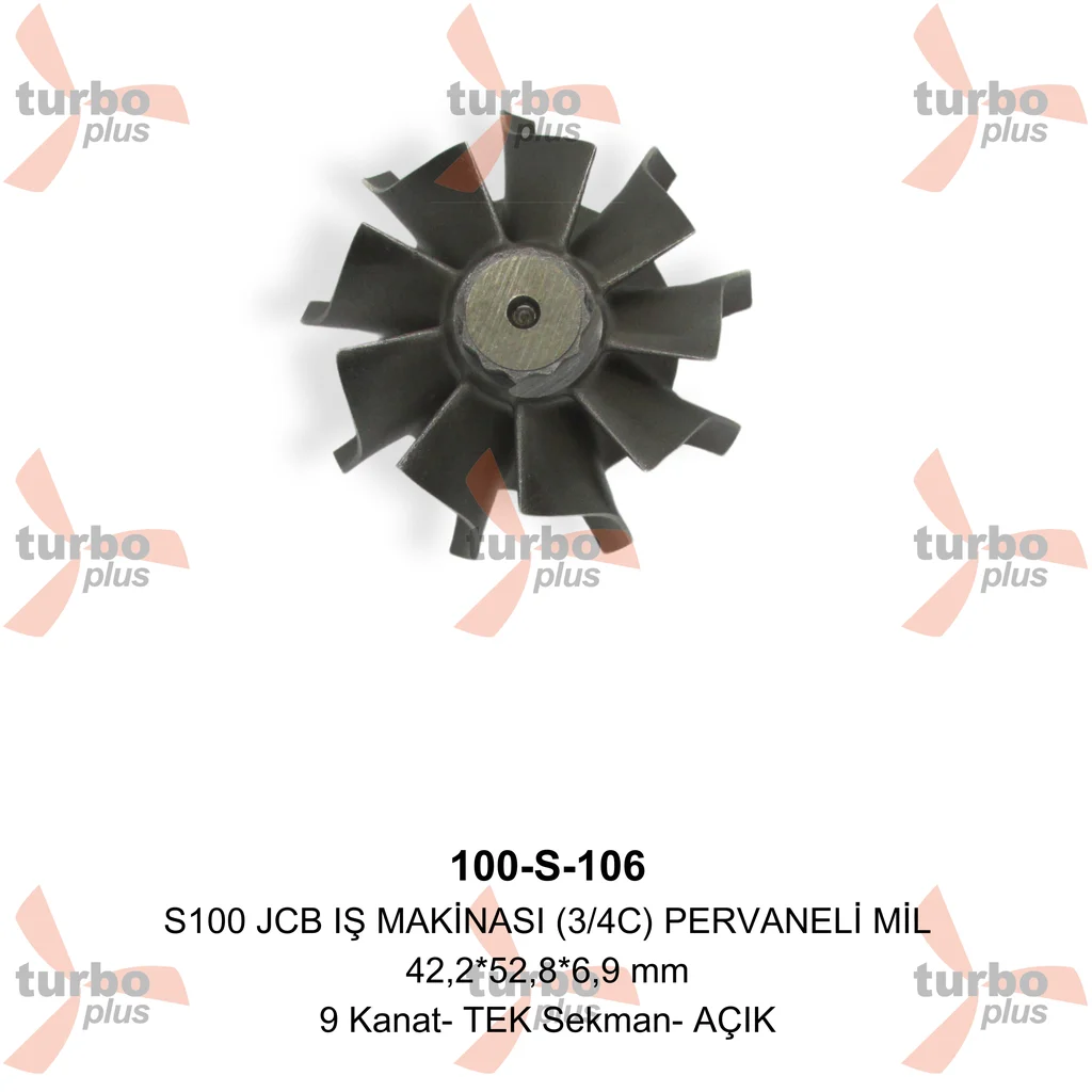 Turbo Plus | S100 JCB IŞ MAKİNASI (3/4C) PERVANELİ MİL