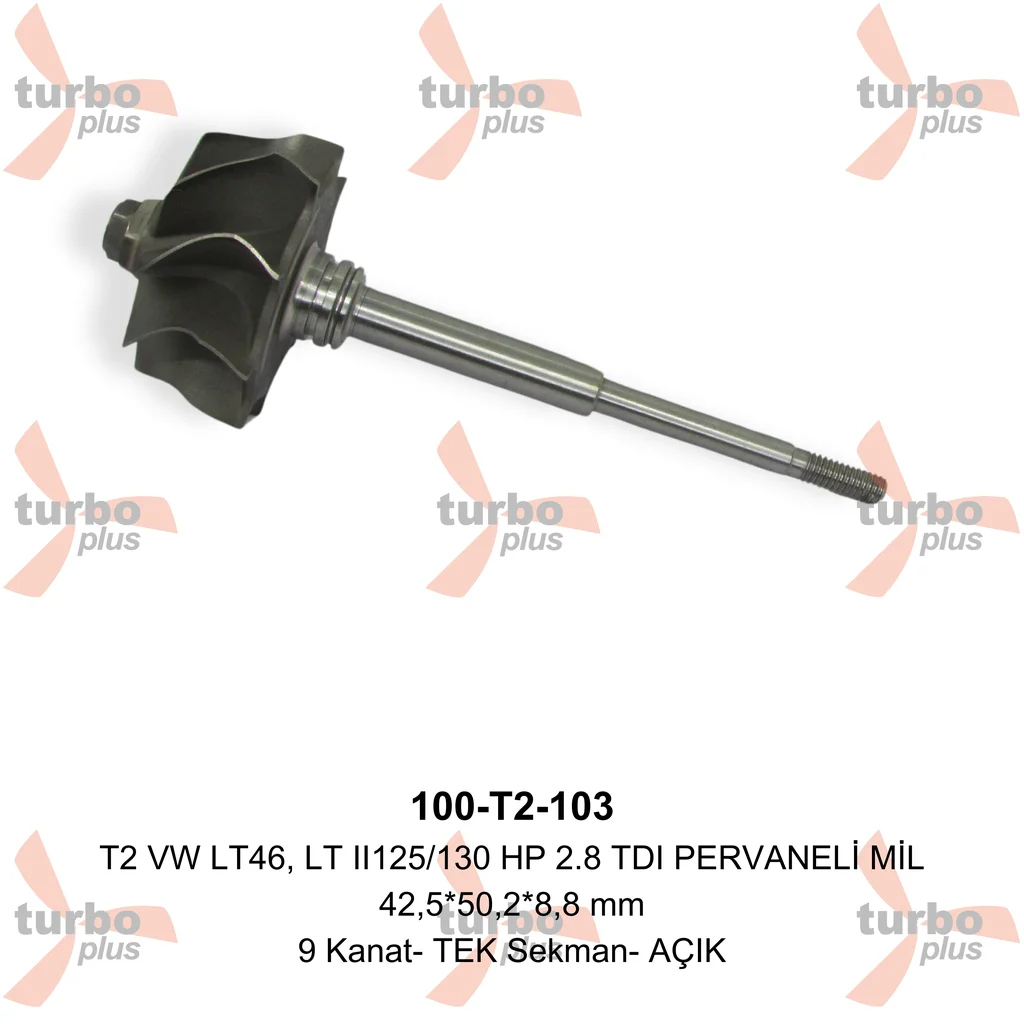 Turbo Plus | T2 VW LT46, LT II125/130 HP 2.8 TDI PERVANELİ MİL