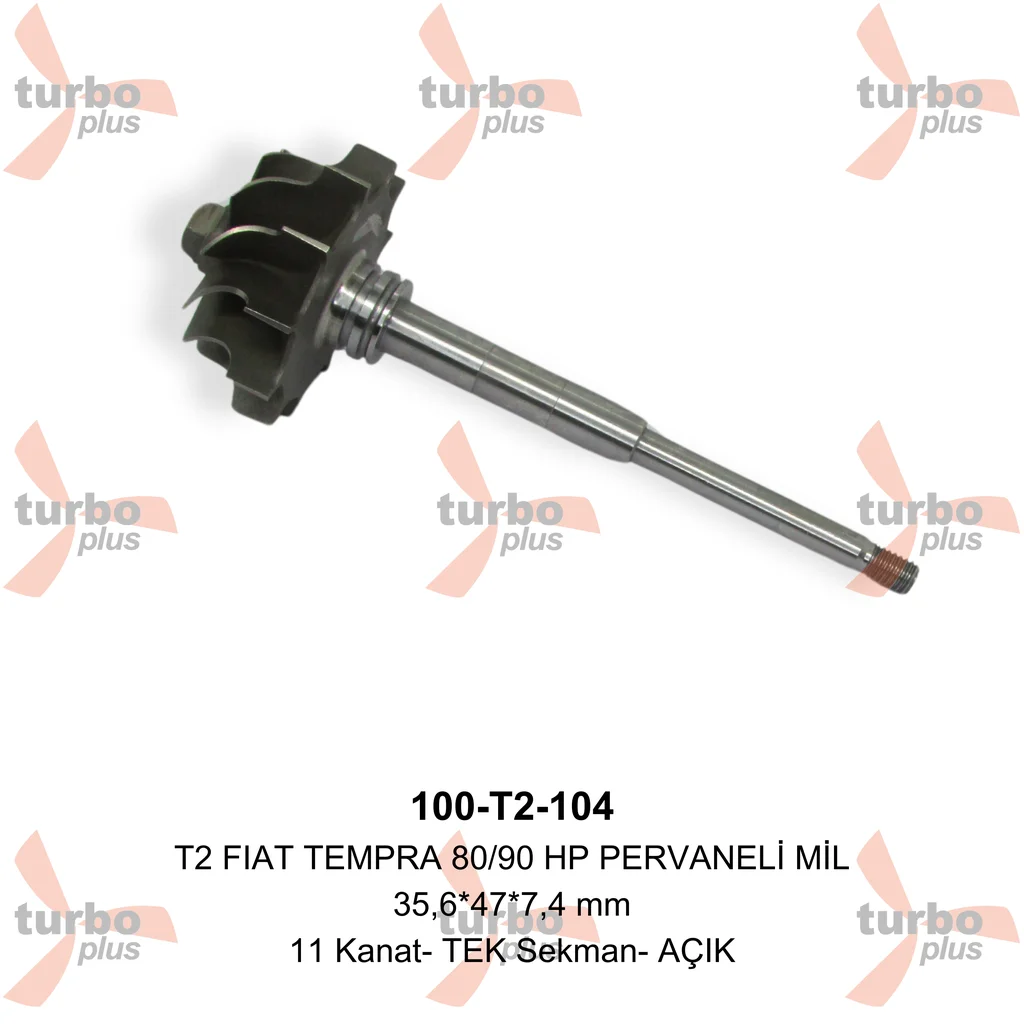 Turbo Plus | T2 FIAT TEMPRA 80/90 HP PERVANELİ MİL