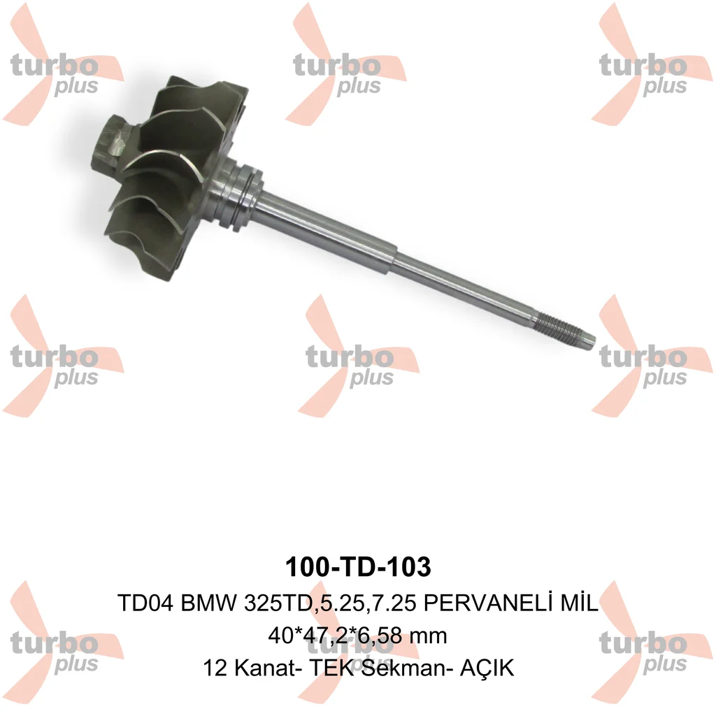 Turbo Plus | TD04 BMW 325TD,5.25,7.25 PERVANELİ MİL