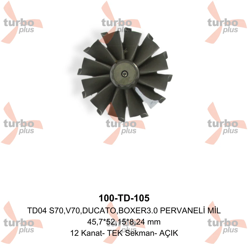 Turbo Plus | TD04 S70,V70,DUCATO,BOXER3.0 PERVANELİ MİL