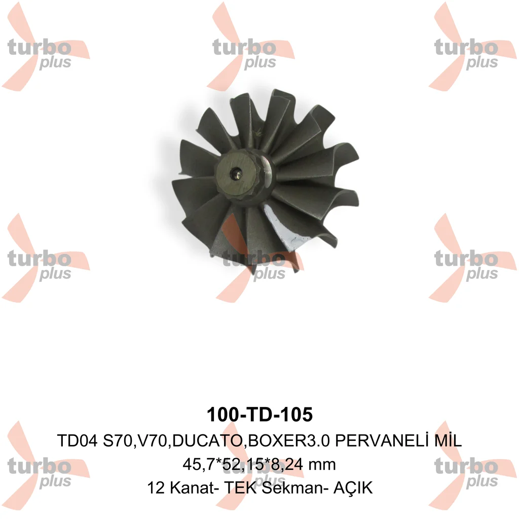 Turbo Plus | TD04 S70,V70,DUCATO,BOXER3.0 PERVANELİ MİL