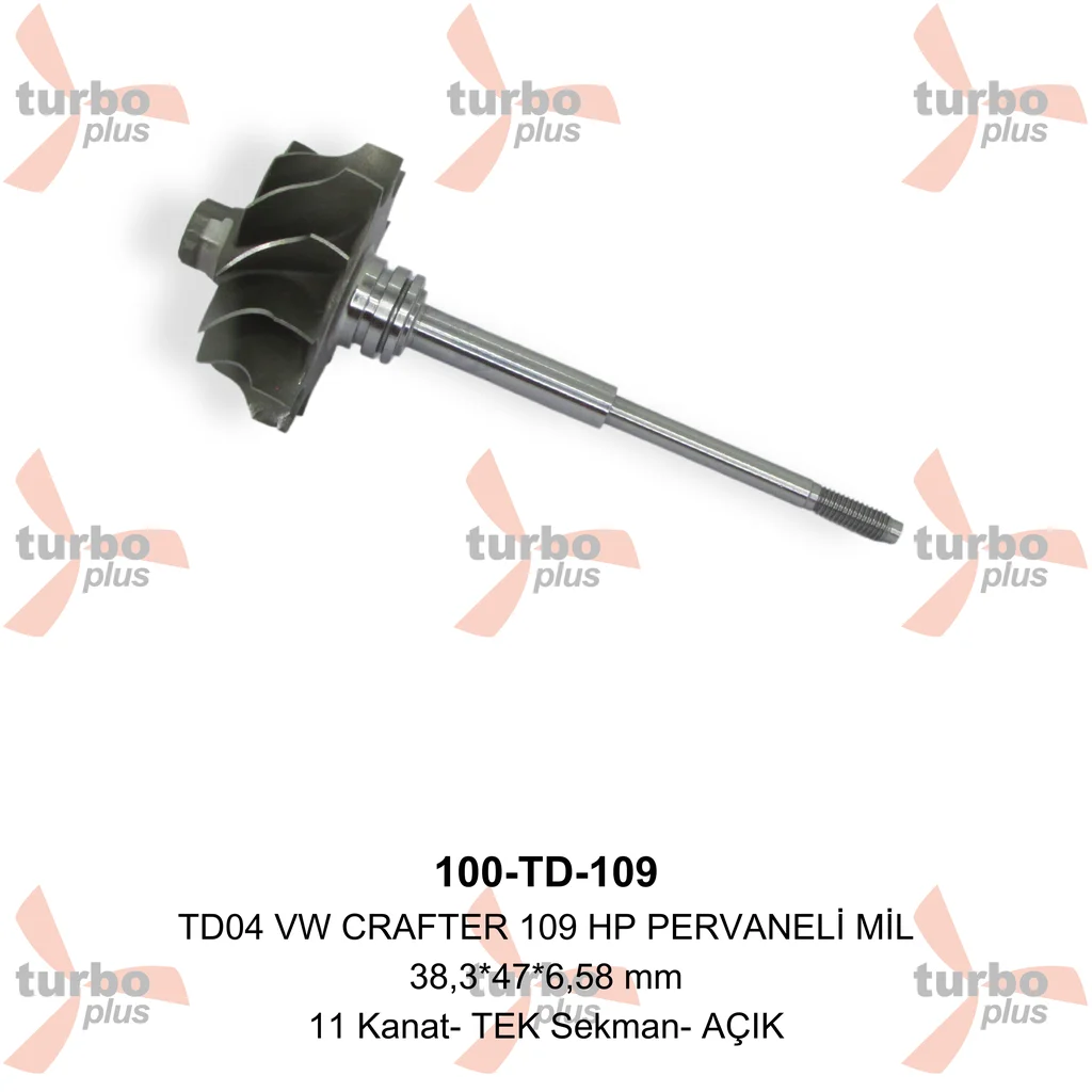 Turbo Plus | TD04 VW CRAFTER 109 HP PERVANELİ MİL