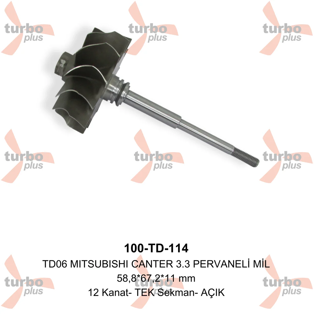 Turbo Plus | TD06 MITSUBISHI CANTER 3.3 PERVANELİ MİL