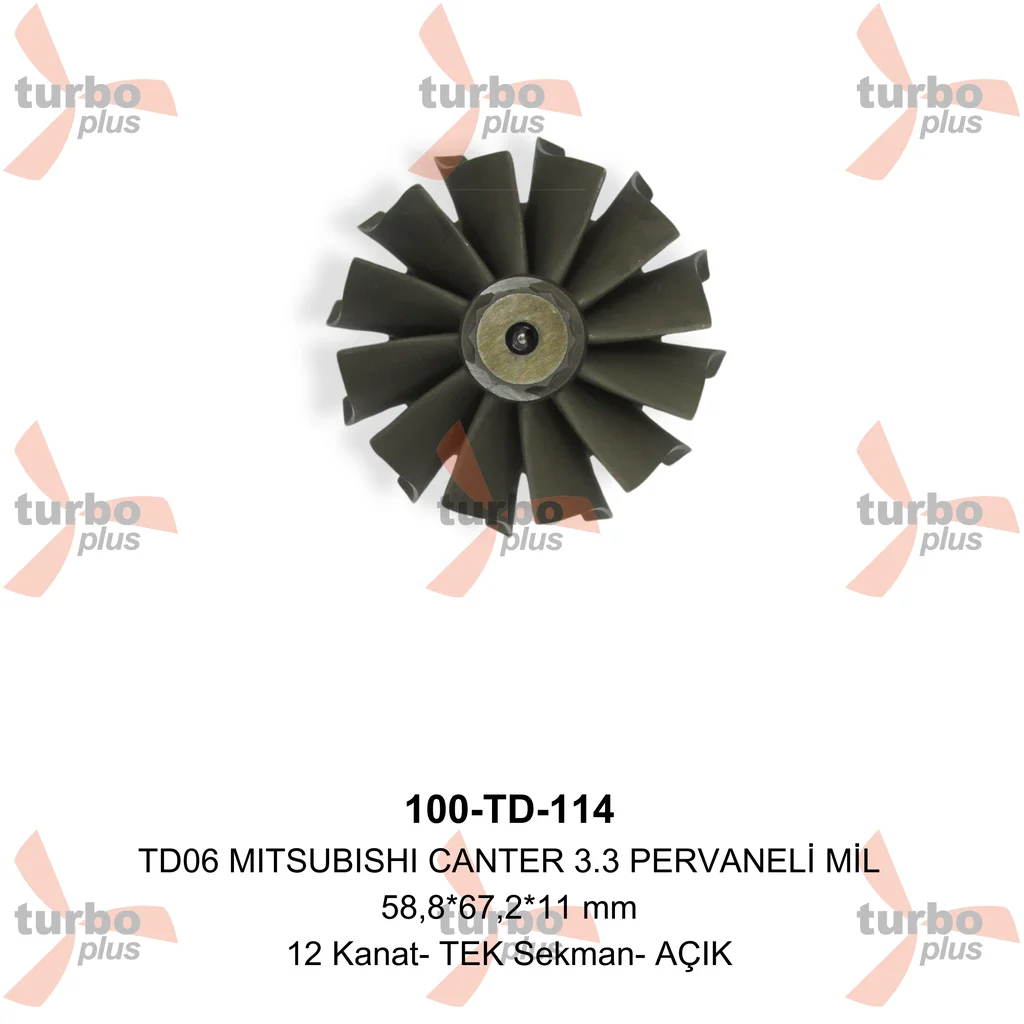 Turbo Plus | TD06 MITSUBISHI CANTER 3.3 PERVANELİ MİL