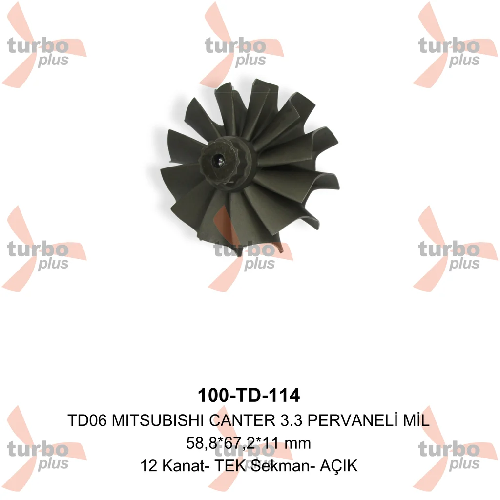 Turbo Plus | TD06 MITSUBISHI CANTER 3.3 PERVANELİ MİL
