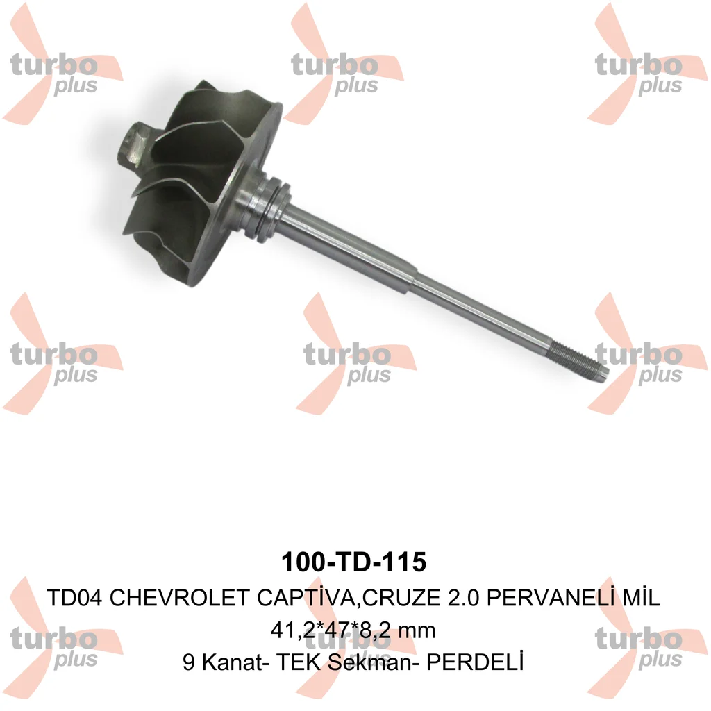 Turbo Plus | TD04 CHEVROLET CAPTİVA,CRUZE 2.0 PERVANELİ MİL