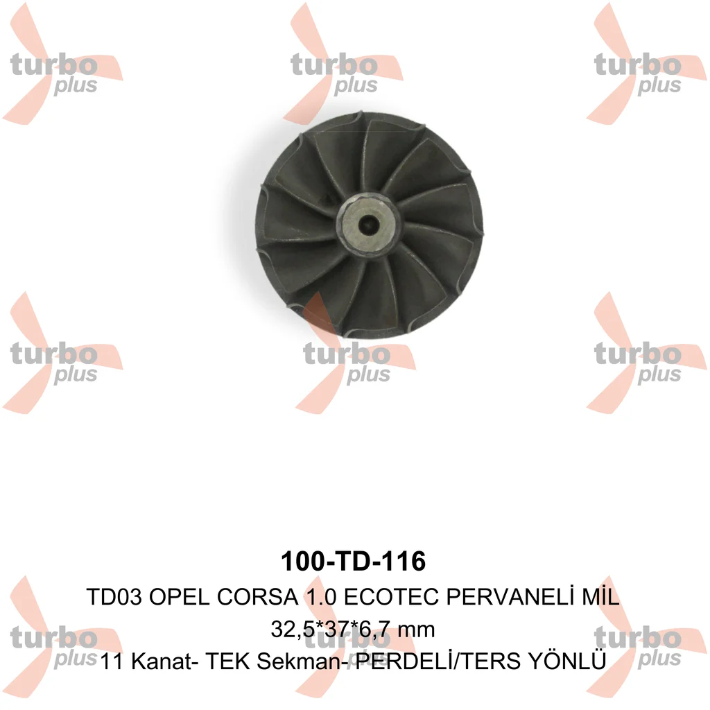 Turbo Plus | TD03 OPEL CORSA 1.0 ECOTEC PERVANELİ MİL