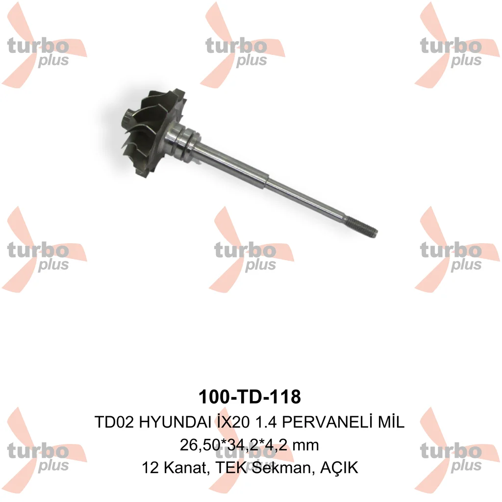 Turbo Plus | TD02 HYUNDAI İX20 1.4 PERVANELİ MİL