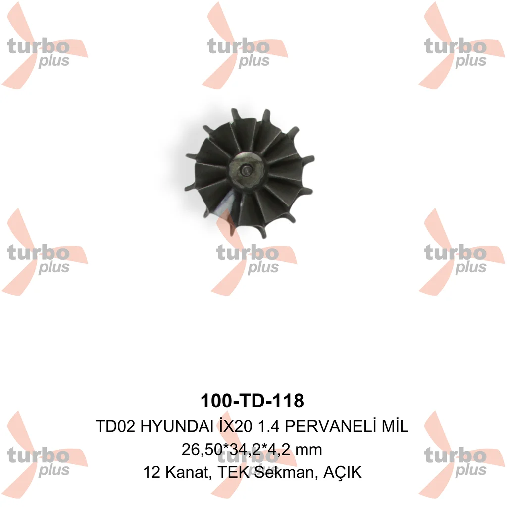 Turbo Plus | TD02 HYUNDAI İX20 1.4 PERVANELİ MİL