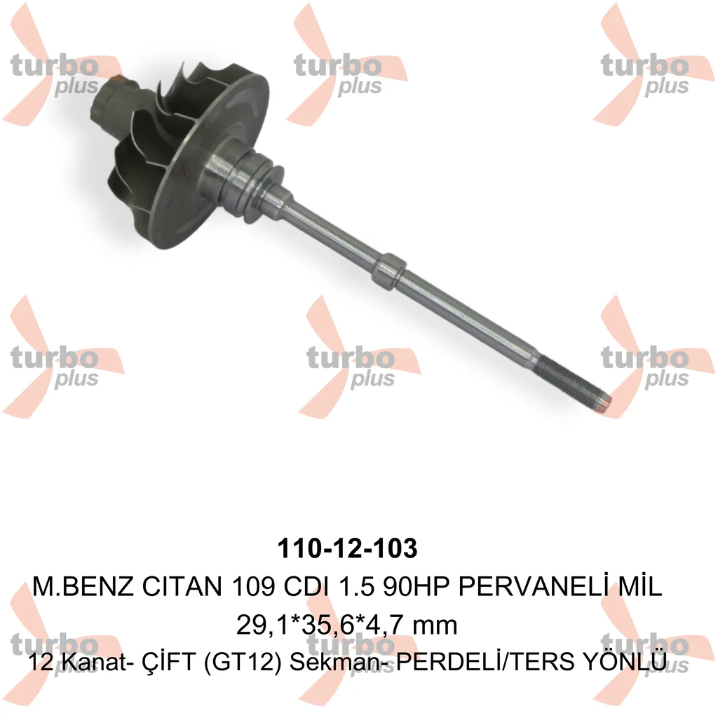 Turbo Plus | M.BENZ CITAN 109 CDI 1.5 90HP PERVANELİ MİL