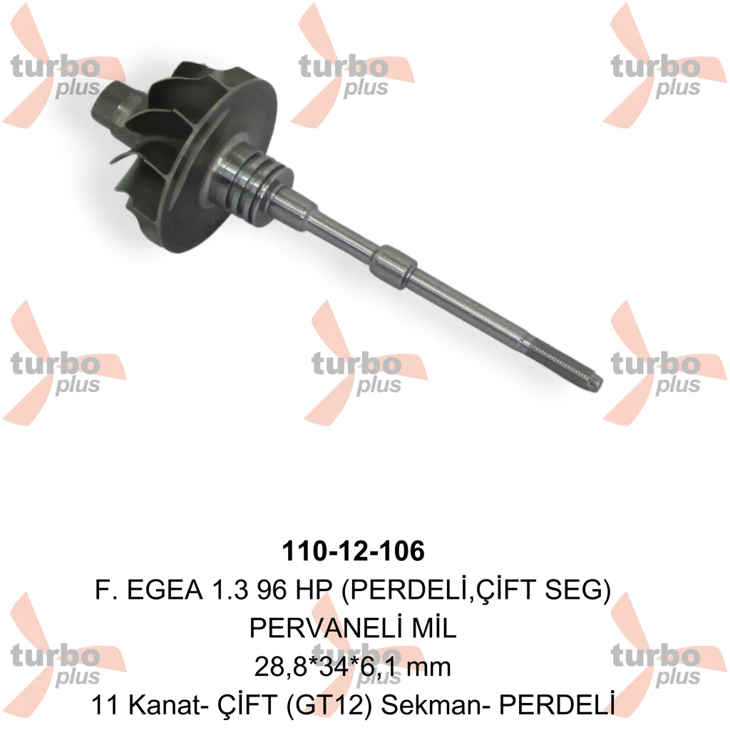 Turbo Plus | F. EGEA 1.3 96 HP (PERDELİ,ÇİFT SEG) PERVANELİ MİL