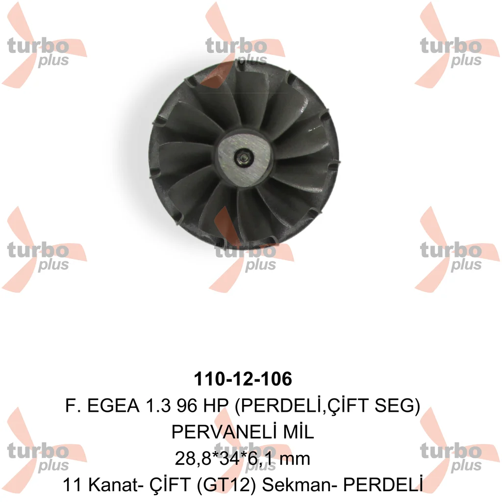 Turbo Plus | F. EGEA 1.3 96 HP (PERDELİ,ÇİFT SEG) PERVANELİ MİL